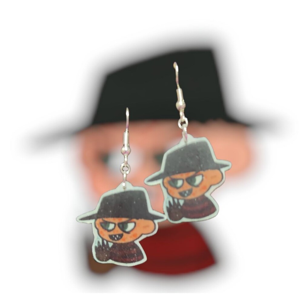 Nightmare on Elm Street Freddy Earrings